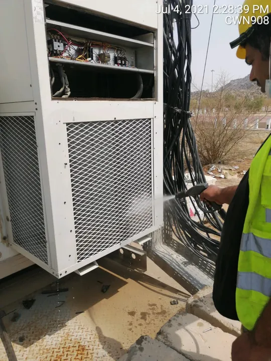 Shelter AC coil cleaning