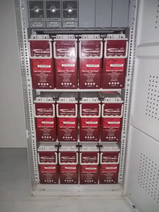 Battery bank cabinet installation