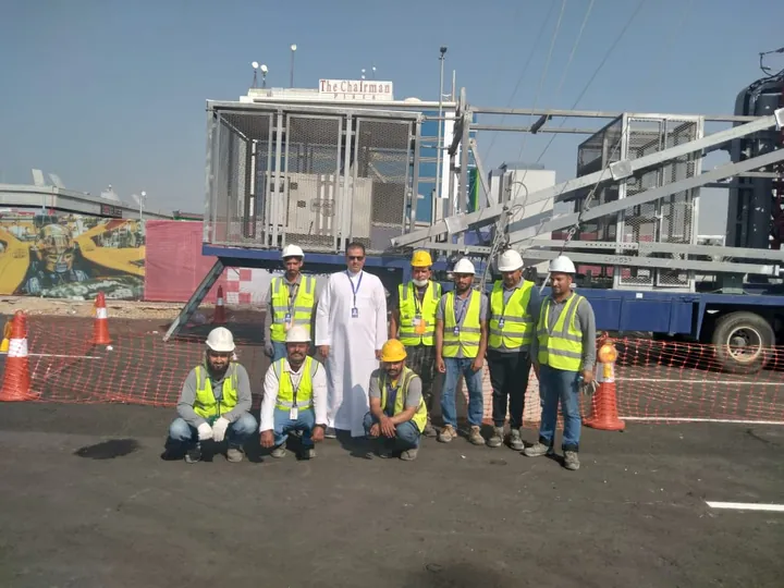 Project team at a COW deployment