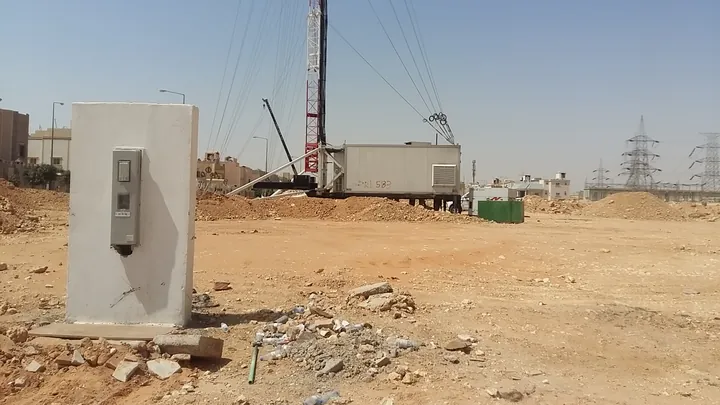 SCECO meter wall construction at a COW site