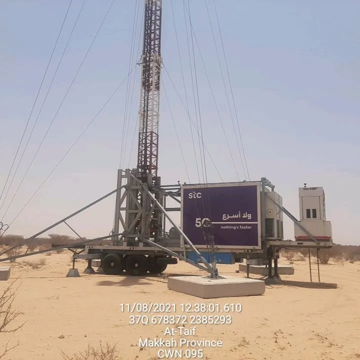 STC 5G Cell-on-Wheels on site