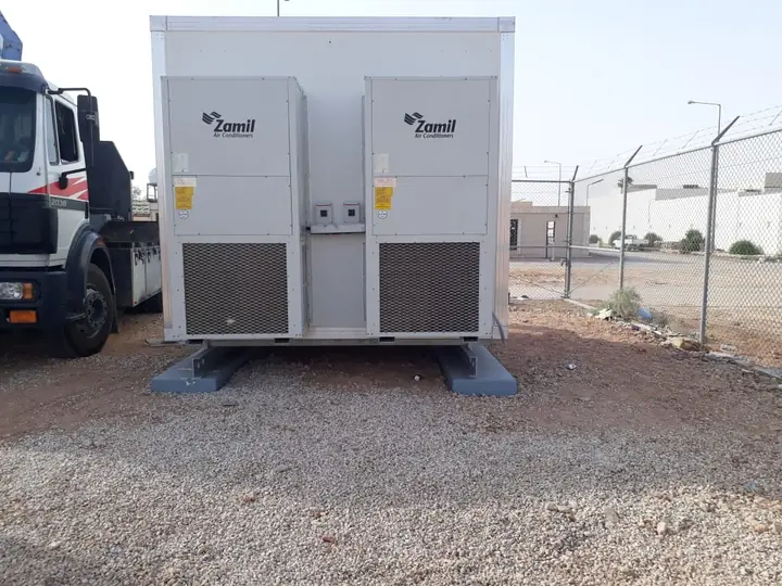 Telecom shelters installed on foundations