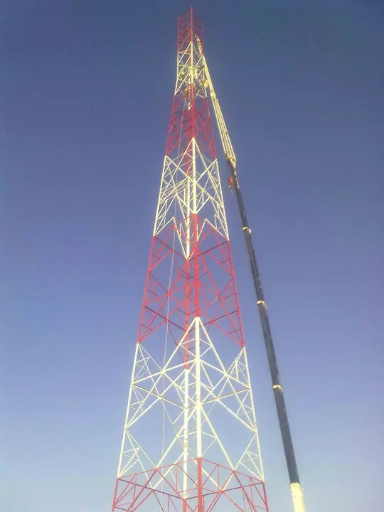 Tower erection with a mobile crane